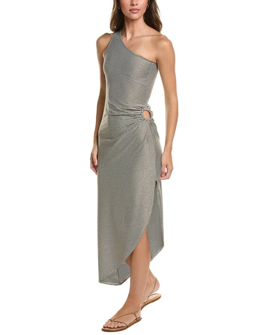 Surf Gypsy Lurex Rib One-Shoulder Maxi Dress