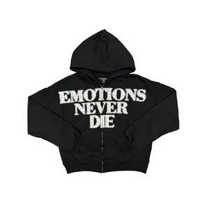 Black ‘End’ Rhinestone hoodie