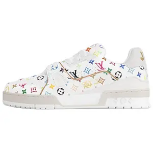 Louis Vuitton x Takashi Murakami Leather Low-Top Lace-Up Sneakers for Women Trending Shoes, House White Official Shoes to Get / Maison Mihara