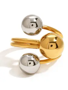 Women's Stainless Steel Ring, & Silver Color Design, Casual Jewelry Accessory, Durable & Stylish, Adjustable Rings