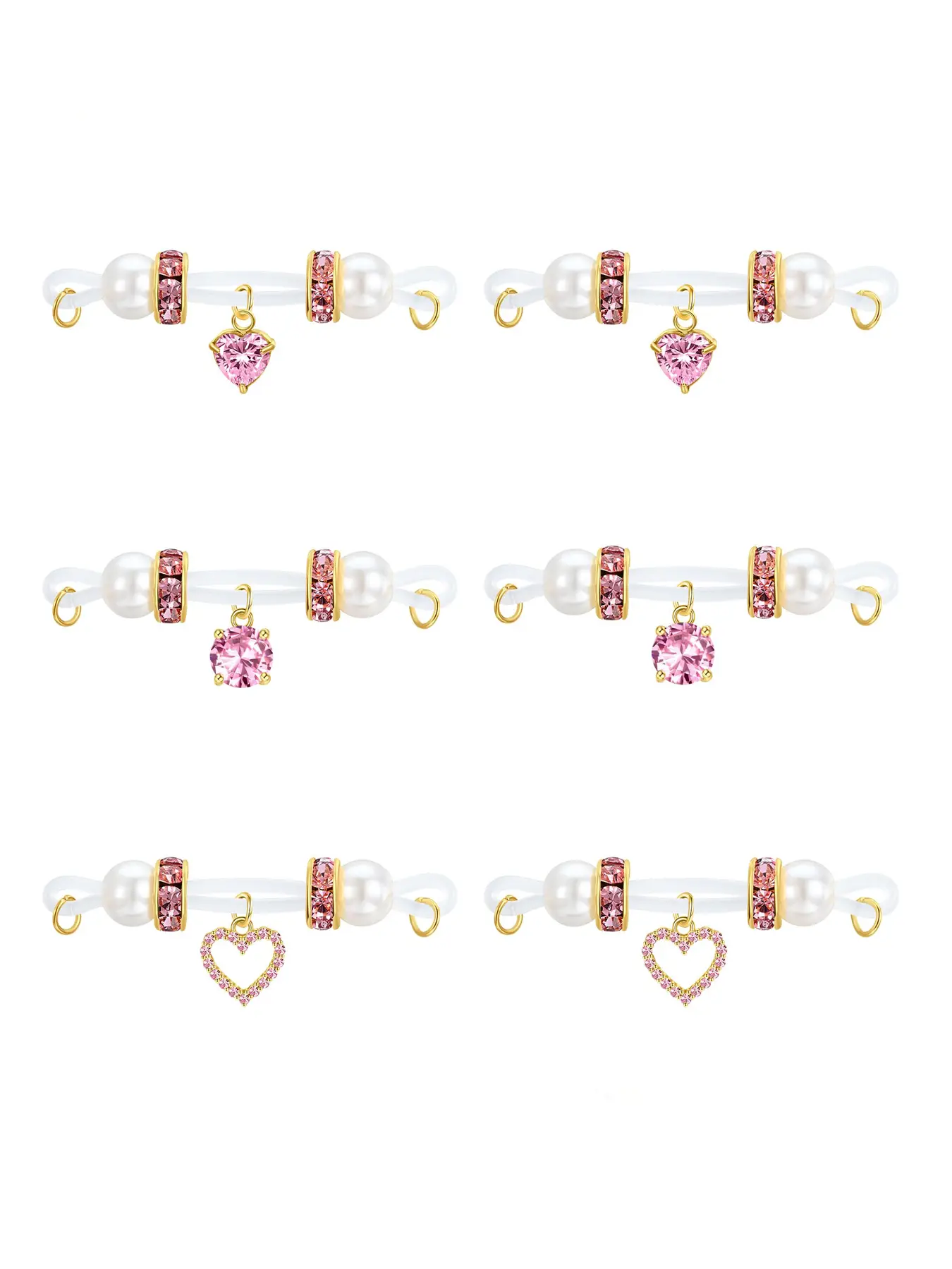 Fake Nipple Rings Non Piercing Nipple Jewelry Bells Dangle Heart Design Butterfly Adjustable Fit Nooses Faux Nipple Piercing Cute Body Jewelry Silicone Playful Touch