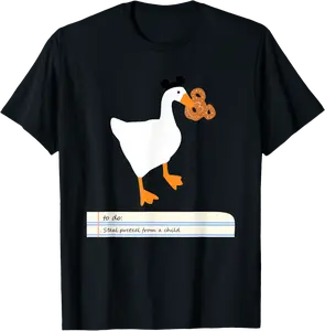 Goose To Do Steal Pretzel From A Child T-Shirt - Lydiagarcia Shop 65B0DJGTHYGP