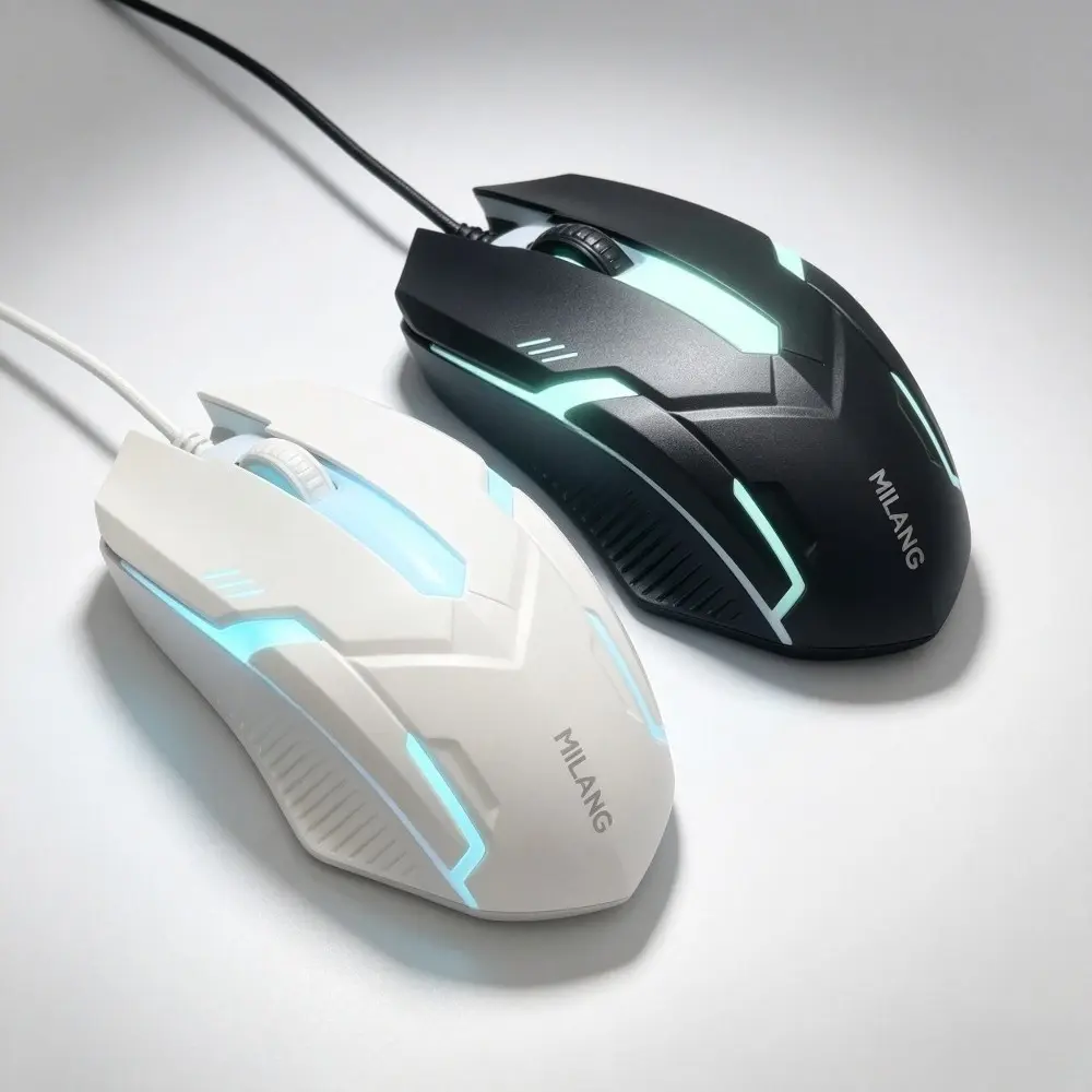 Wired Plug-and-Play Mouse (1pc) - Compatible with Laptops, Desktop Computers for Office Use