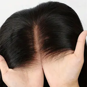 180Density Easy To Wear 6x4 Glueless Wigs Human Remy Straight Hair Brazilian Wig for Black Women with 5x5 Lace Closure Natural Black Color 12-36 Inches Length