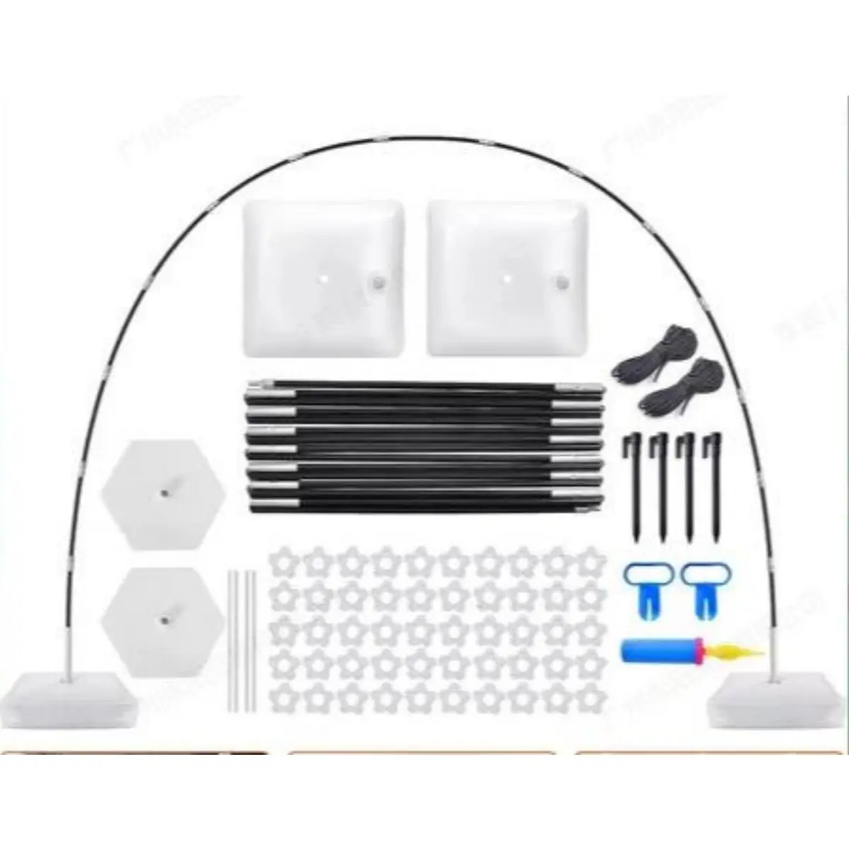 15 section fiber rod black water bag bas