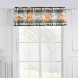 Greenland Home Fashions Zuma Lined Window Valance 84x16 Inch with 2" Header