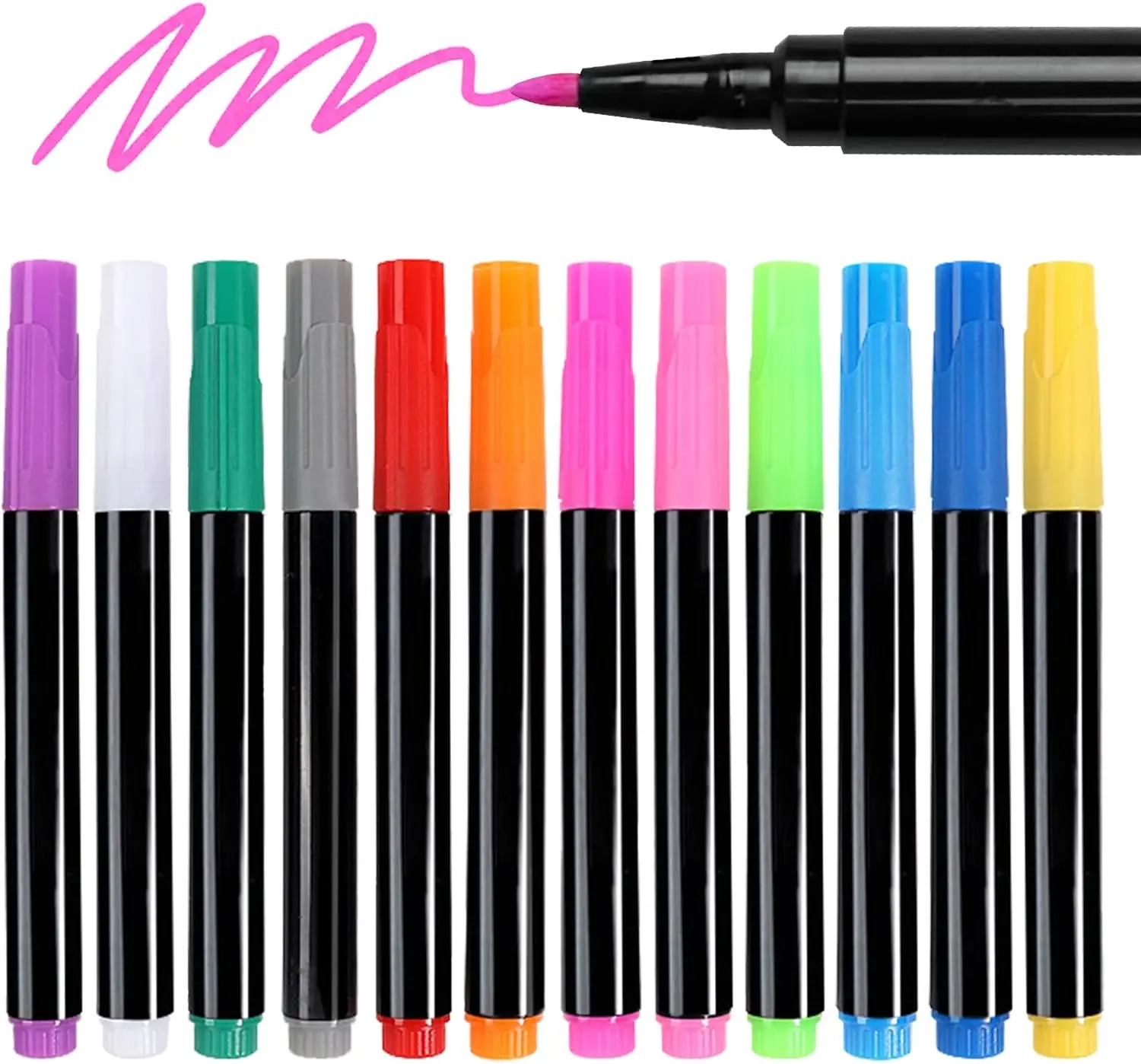 12 pack LED Drawing Board Markers,  Neon Pens for Acrylic LED Drawing Boards,Neon Drawing Board ,LED Drawing Board Markers Refill