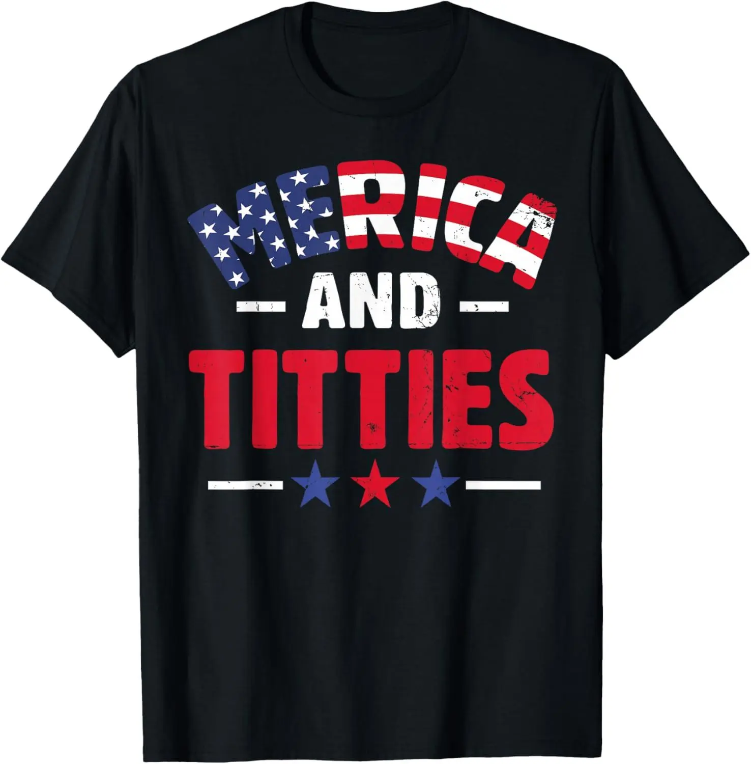 100% cotton Unisex Merica and Titties T-Shirt