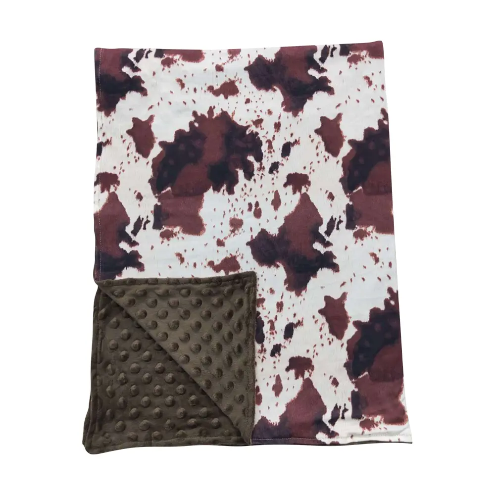 Kids' Cow Print Cozy Throw Blanket - 29x43 in Leopard Design Kids' Fashion Accessory Scarf-Shawl