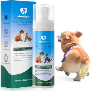 Anal Gland Spray for Dogs & Cats, Fast Relieves Anal Gland Irritations&Itching, Stops Scooting, Odor Elimination Anti Itch Dog Spray, Safe for All Animals - 4.06 Fl Oz