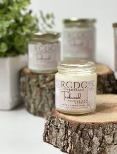 Teakwood  ~ Natural Hand Poured Soy Candle Sm Glass Jar