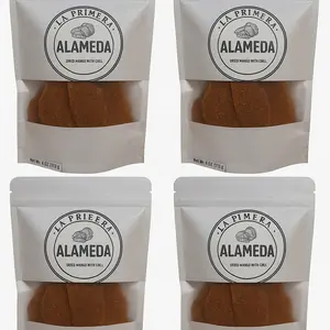 La Primera Alameda Dried Mango with Chili 4 Bags of Snack Sweet No Sugar Added 4oz Bag Ambient Quality Fresh Mango Chili Blend Dry Mangga Nata