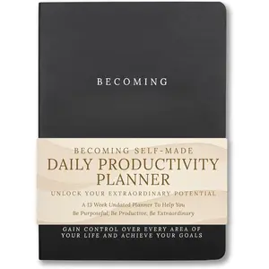 ndated Daily & Weekly Planner for Men & Women - 90 Days of Prodctivity, Reflections, Self Care, Achieving Goals & Mindflness - Goal Planner with Daily , Prompts & Habit