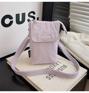 Versatile Nylon Canvas Mini Bag For Women Lightweight Crossbody Bag For Walking And Carrying Mobile Phone