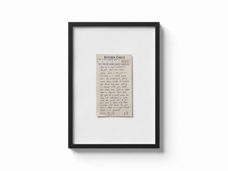 Anthony Bourdain quote - Handwriting style Poster Print - Enjoy The Ride - kitchen artwork wall art