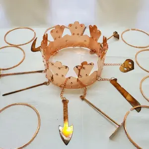 Oya tools / Herramientas de Oya - Crown Corona Yoruba Santeria Ifa Religion Rose gold oya tools with crowns religious beliefs ornament Decor