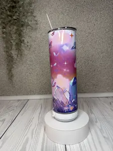 20oz Tumbler with Bluetooth Speaker Galactic Girl