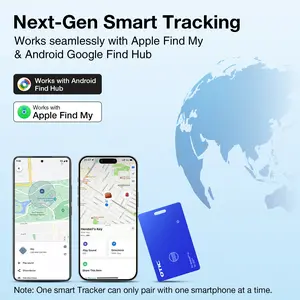OTIC 2025 iOS & Android Bluetooth Tracker Smart Finder for Apple Find My iPhone Card Wallet GPS Tracker Wireless Charging Keys Locator for Keys Bags Passport IP67 Waterproof Dust Resistant