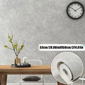 Gold Touch Self-Adhesive Wallpaper, Silk Texture Waterproof Wall Covering, 53cm X 950cm Decorative Film for Living & Dining Rooms