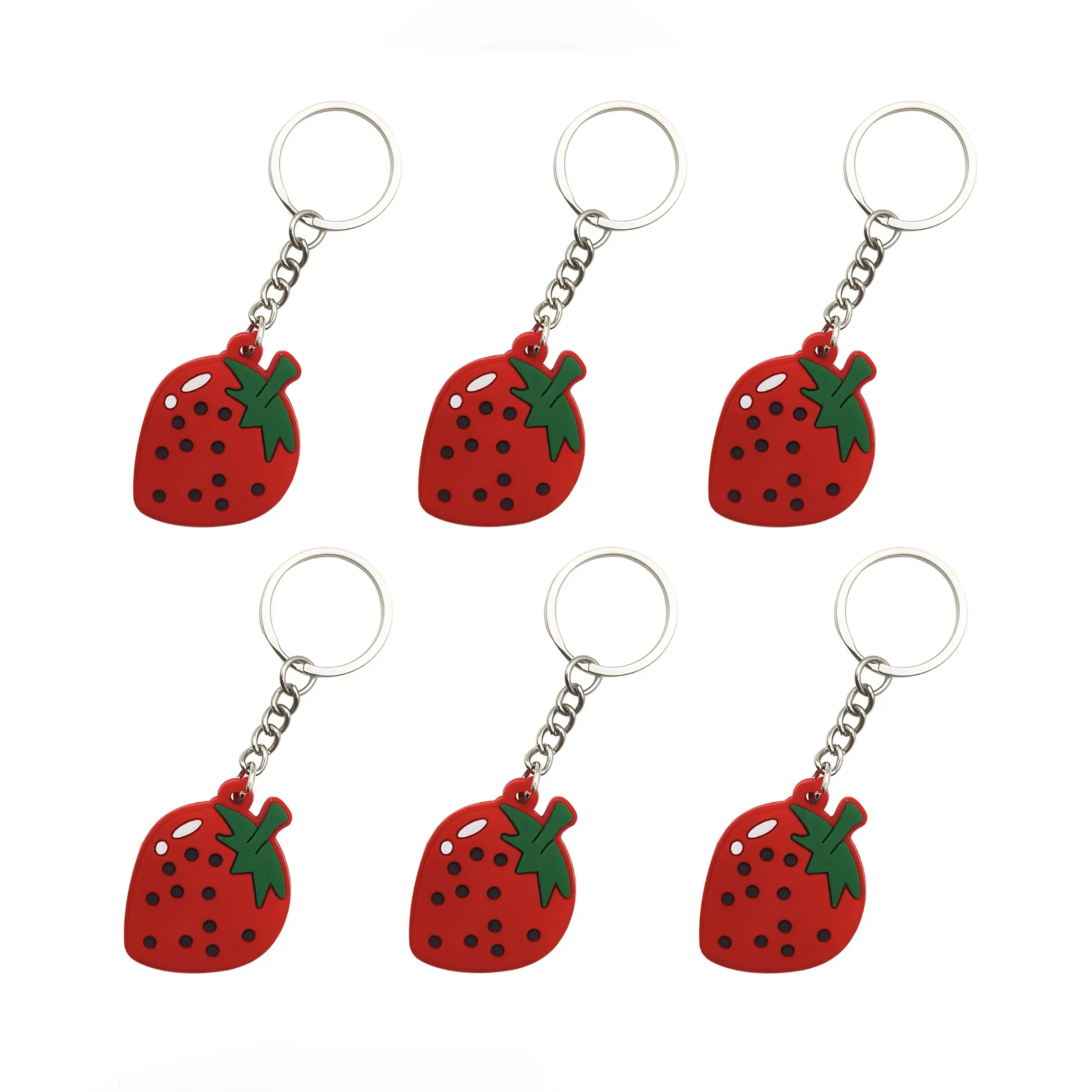 Elegant Strawberry Silicone Keychain, Perfect Gift for Christmas & Thanksgiving, Stylish Accessory for Keys, Unique Present Idea, Unique Design Keychain