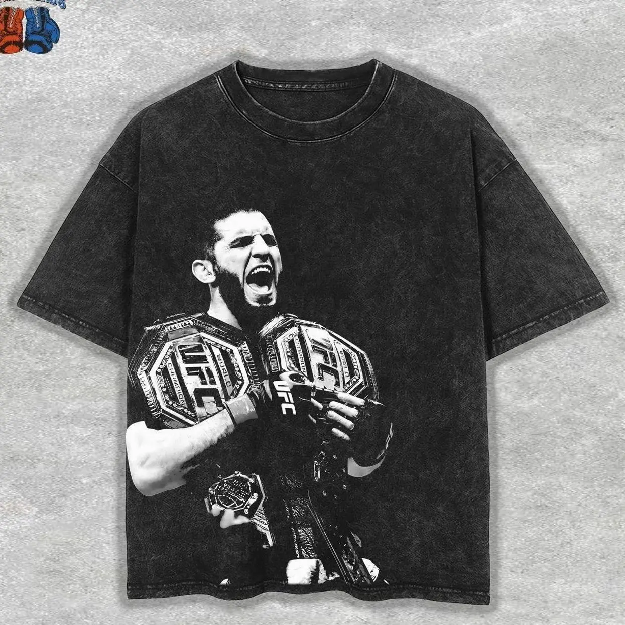 Islam Makhachev Dagestan Double-Champion Inspired T-Shirt, Vintage UFC Fighter Tee, Heavy Streetwear Combat Shirt, Retro Boxing & MMA Graphic Tee, Oversized Cotton Training Shirt, Gift for Men & Women JVK FSE