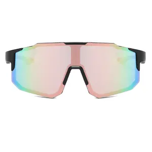 Men Wrap-Around Mirrored ReflectiveClassic Glasses Combination Sports CyclingSunglasses For Outdoor Riding CampingSkiing Accessories Festival Shades