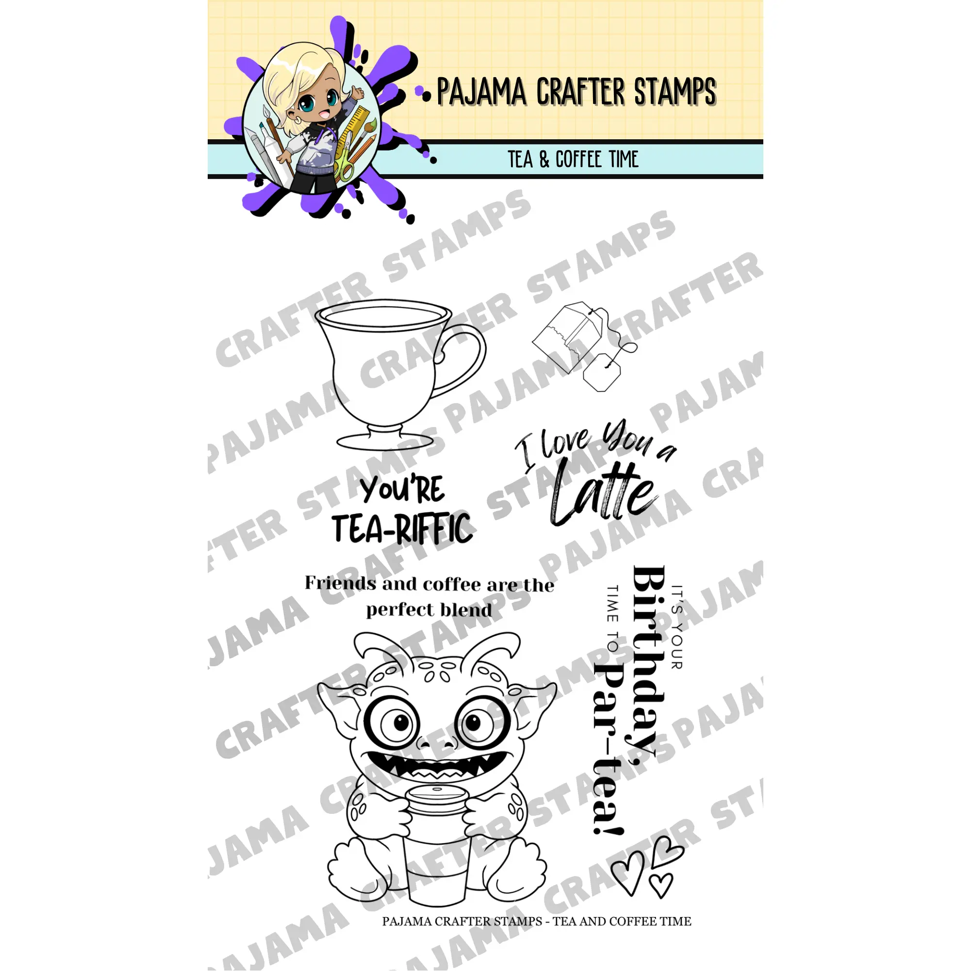 Tea & Coffee Time Stamps