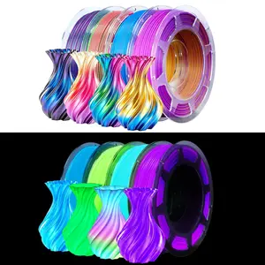 3D Printer Filament 1.75mm，Glow-in-the-Dark PLA+ 3D printing pen Compatible ， Matte PLA Filament ，Glow in the Dark, for Most FDM Printers and 3D Printing Pens， Glossy Finish, Bulk Combo for Artistic
