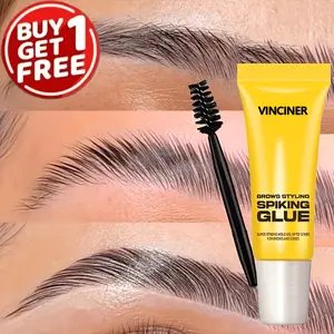 Brow Gel with Brush: Creates a natural, 3D-contoured brow shape; offers strong hold, is waterproof and sweat-resistant, provides long-lasting transparency, and is suitable for all skin types.