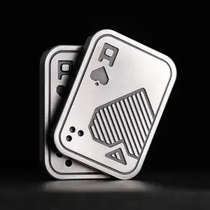 JUDIXY Fidget Slider Glow in Dark Metal Push Card