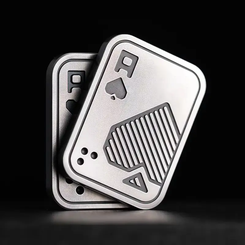 JUDIXY Fidget Slider Glow in Dark Metal Push Card