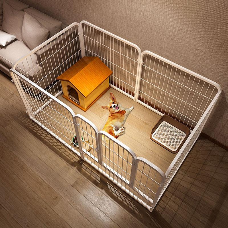 6 Panels Pet Exercise Playpen, Heavy Duty Foldable Dog Puppy Kennel Cage Fence for Small Animals Cat Rabbit, Safe Durable Design