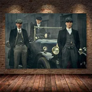 Peaky Blinders Vintage Gangster Wall Art Print - Retro 1920S Men'S Fashion Poster For Home Bar & Cafe Decor