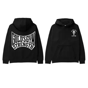 Vintage Gold's Gym Strength Hoodie, Retro Bodybuilding Pullover T-Shirt, Men's Workout Apparel, Classic Gym Streetwear, Muscle Training Top