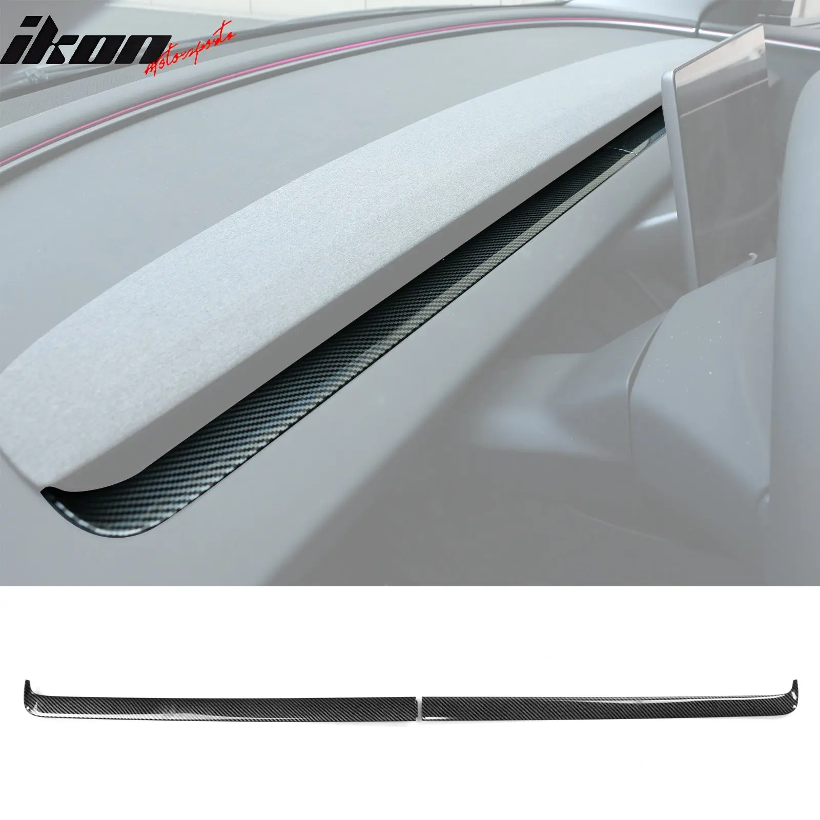 Carbon Fiber Dashboard Wrap Cover for Tesla 3 2024-2025 & Model Y 2025