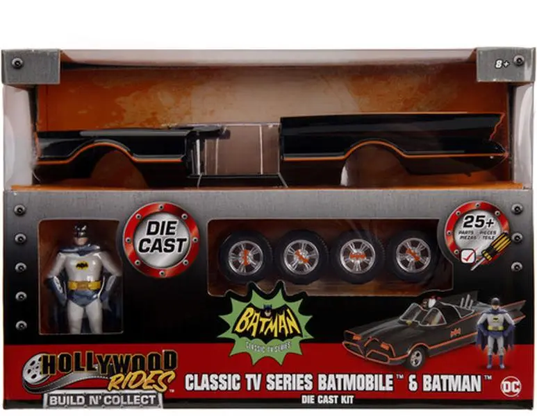 DC Batman: Classic TV Series - Build N' Collect - 1:24 1966 Batmobile Die-Cast Model Kit & 2 Figures  [COLLECTIBLES] Collectible