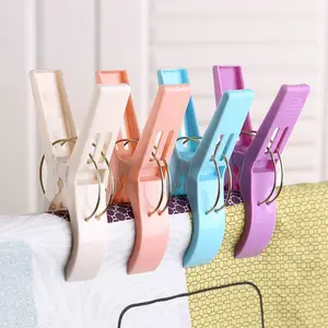 8-Piece Windproof Large Clips, Durable Plastic Clothespins, Oversized Towel Holders for Pool & Lawn Chairs, Prevents Drifting