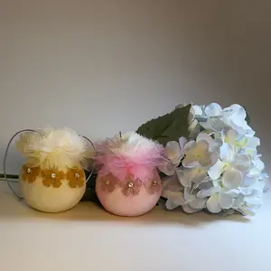 Gongki Roundair with Mini Flowers Handcrafted Aroma Delight Solid Tulle Fabric Wrapped Various Scent Options Sensitivity and Gentleness Focus