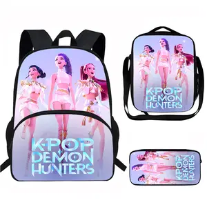 2026 new K-POP Witch Hunters KPop Demon Hunters Schoolbag Three-piece Set daypack chest bag school backpack2026