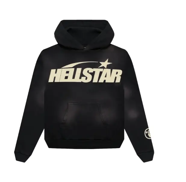 (NFC TAG Authentication Verified ) Hellstar Uniform Hoodie Smoke Black