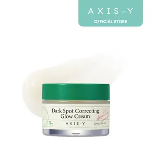 AXIS-Y Dark Spot Correcting Glow Cream - Brightening & Hydrating Vegan Korean Skin Care Moisturizing Face Cream with 2% Alpha-Arbutin, 5% Niacinamide & Ceramide for All Skin Types - (1.69 fl oz | 50ml)