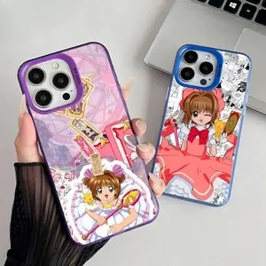 Cardcaptor S-Sakura Plating Phone Cases For iPhone 17 Promax Pro Air 16 Plus 15 14 13 12 Pink Shockproof Protective Cover Protection