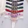 Women's Thong Set, Fashionable Butterfly Design, Sexy Drop Waist Fitted Underwear, 6 Pieces Pack, Comfortable and Stylish Panties, Butterfly Print Panties