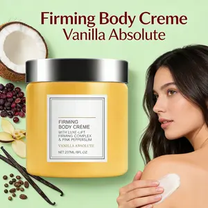 Firming Body Creme Vanilla Absolute Hyaluronic Acid & Coconut Oil Hydrating Nourishing Moisturizing Smooth Body Care Moisture Skin-Firming Body Cream for All Skin Types Deep Moisture Cream