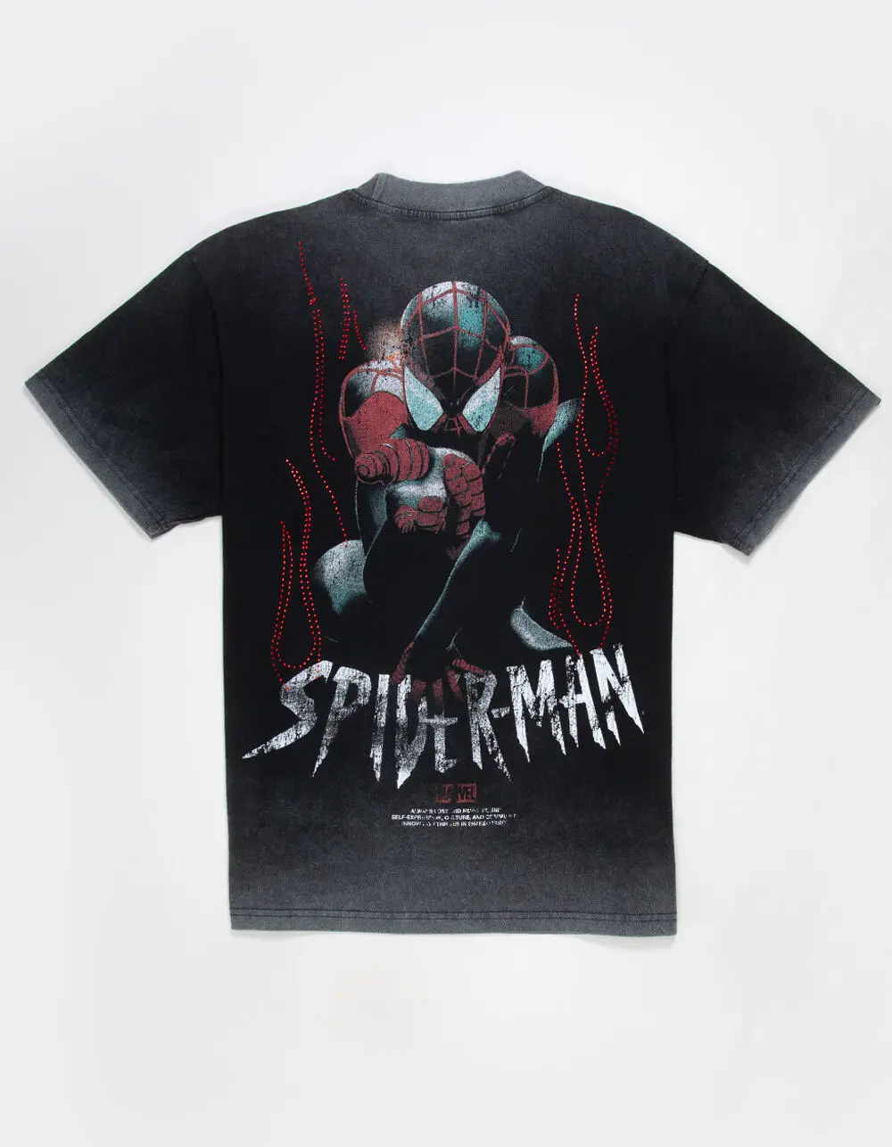 CVLA x Marvel Spider-Man Flames Mens Boxy Tee