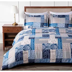 Kai 3-Piece Floral Paisley Patchwork Printed Comforter Set