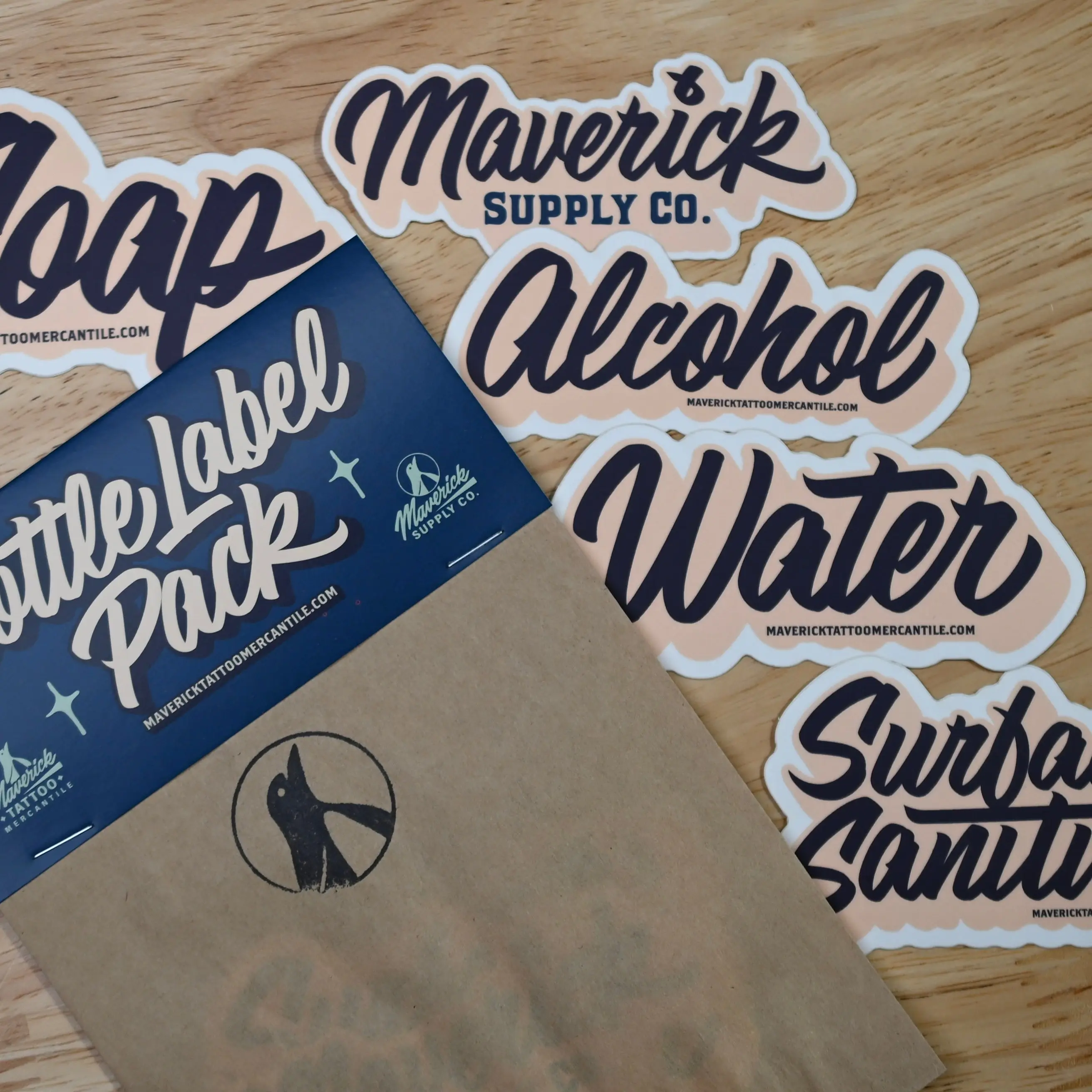 Professional Tattooer Bottle Label PACK (PEACH)