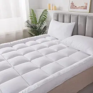 4" Inch Deep Luxury Soft Hotel Quality Microfiber Mattress Topper All Sizes 10cm Extra Thick Quilted Cooling Pad Hypoallergenic Stain-Resistant