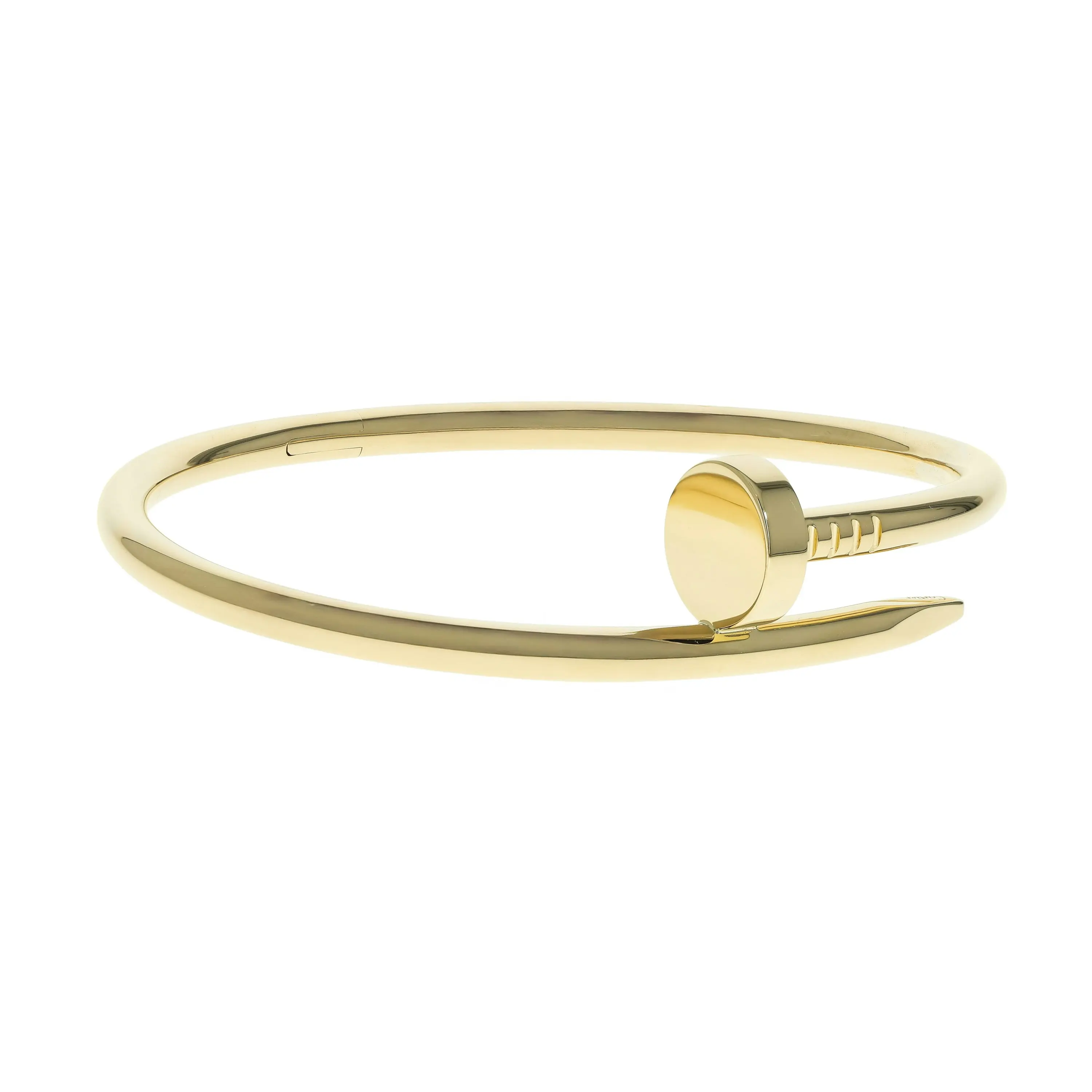 Pre-owned Cartier Juste Un Clou Bangle Bracelet Size 17