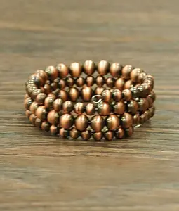 Copper Western Bead Wrap Bracelet